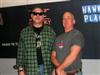 Webb poses at X-Country HQ with founding member of The Eagles, Bernie Leadon.